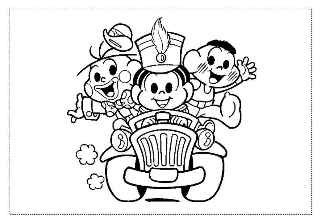 Desenho de Turma Da Monica Para Colorir E Imprimir Circo