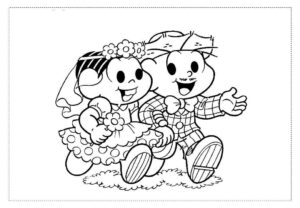 Desenho de Turma Da Monica Para Colorir E Imprimir Festa Junina
