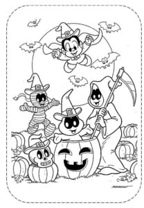Desenho de Turma Da Monica Para Colorir E Imprimir Halloween