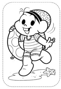 Desenho de Turma Da Monica Para Colorir E Imprimir Monica Piscina