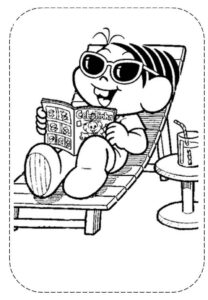 Desenho de Turma Da Monica Para Colorir E Imprimir Monica Praia