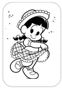 Desenho de Turma Da Monica Para Colorir E Imprimir Rosinha