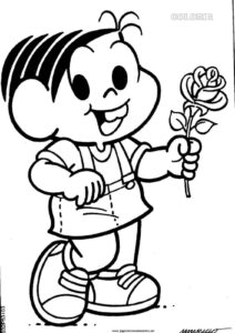 Desenho de Turma Da Monica Para Colorir E Pintar 12