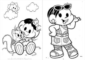 Desenho de Turma Da Monica Para Colorir E Pintar 13