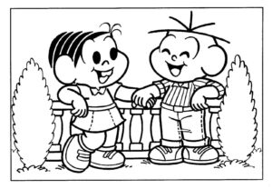 Desenho de Turma Da Monica Para Colorir E Pintar 14