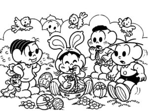 Desenho de Turma Da Monica Para Colorir E Pintar 17