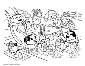 Desenho de Turma Da Monica Para Colorir E Pintar 2