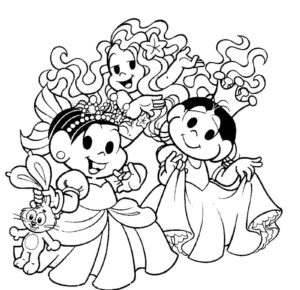Desenho de Turma Da Monica Para Colorir E Pintar 22