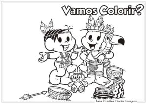 Desenho de Turma Da Monica Para Colorir E Pintar 28