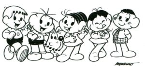 Desenho de Turma Da Monica Para Colorir E Pintar 4