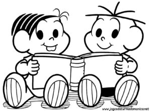 Desenho de Turma Da Monica Para Colorir E Pintar 5