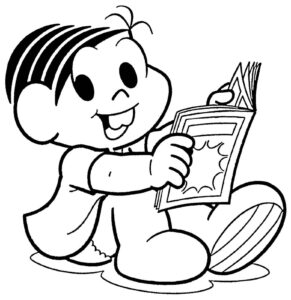Desenho de Turma Da Monica Para Colorir E Pintar 7
