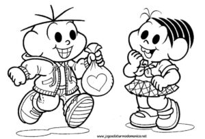 Desenho de Turma Da Monica Para Colorir E Pintar 9