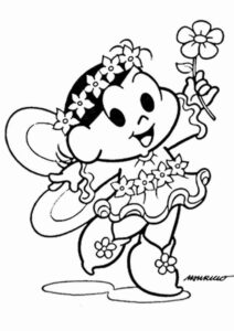 Desenho de Turma Da Monica Para Colorir Magali Fada