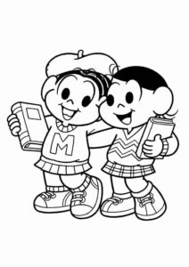 Desenho de Turma Da Monica Para Colorir Meninas