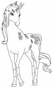 Desenho de Unicornio Desenho Colorir Imprimir 04