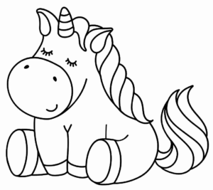 Desenho de Unicornio Desenho Colorir Imprimir 05