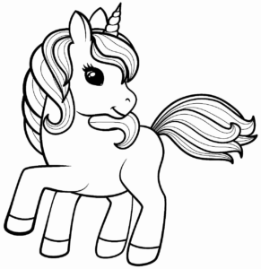 Desenho de Unicornio Desenho Colorir Imprimir 07
