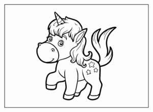 Desenho de Unicornio Desenho Colorir Imprimir 09