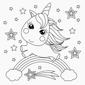 Desenho de Unicornio Desenho Colorir Imprimir 13