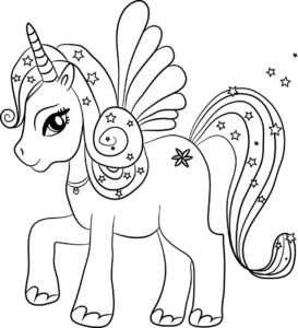 Desenho de Unicornio Desenho Colorir Imprimir 17