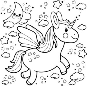 Desenho de Unicornio Desenho Colorir Imprimir 18