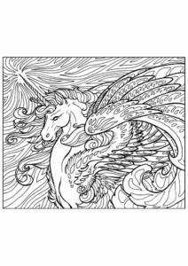 Desenho de Unicornio Desenho Colorir Imprimir 35