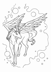 Desenho de Unicornio Desenho Colorir Imprimir 36