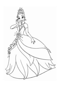 Desenho de A Princesa E O Sapo Desenho Colorir Imprimir 01