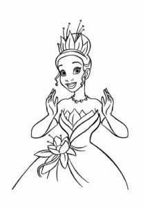 Desenho de A Princesa E O Sapo Desenho Colorir Imprimir 02