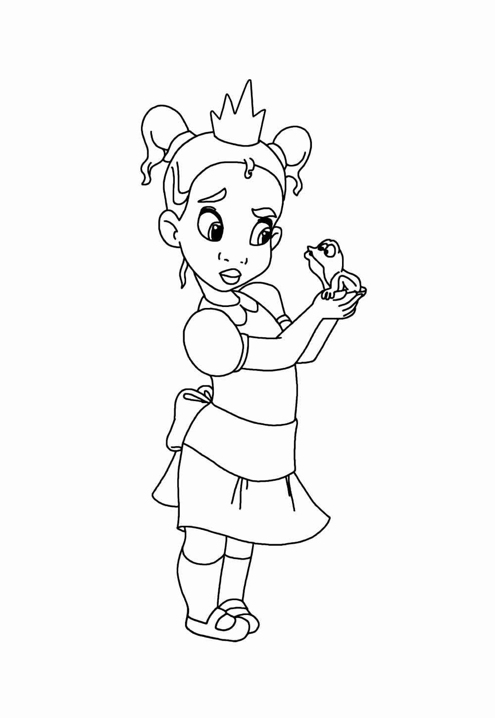 Desenho de A Princesa E O Sapo Desenho Colorir Imprimir 03