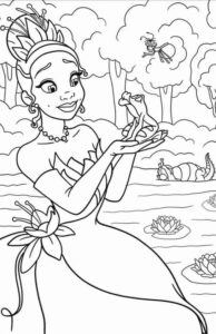 Desenho de A Princesa E O Sapo Desenho Colorir Imprimir 06