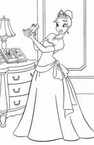 Desenho de A Princesa E O Sapo Desenho Colorir Imprimir 07