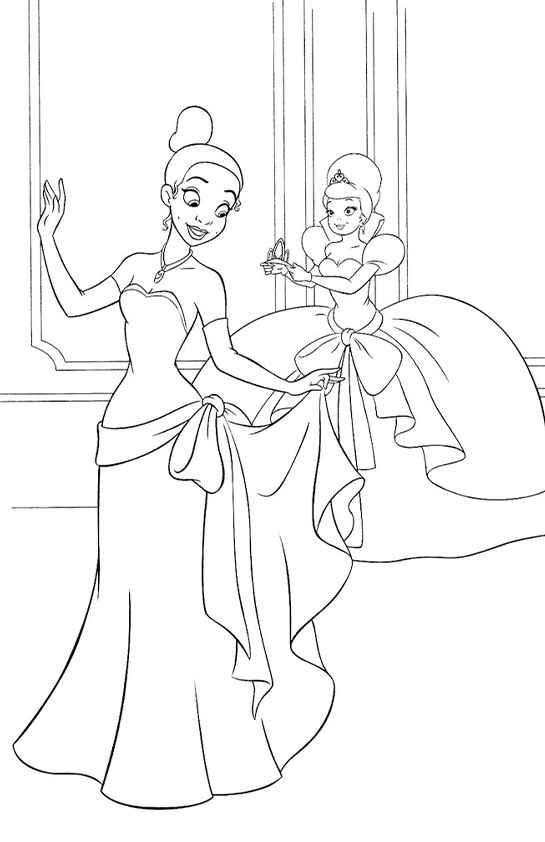 Desenho de A Princesa E O Sapo Desenho Colorir Imprimir 08