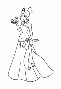 Desenho de A Princesa E O Sapo Desenho Colorir Imprimir 11