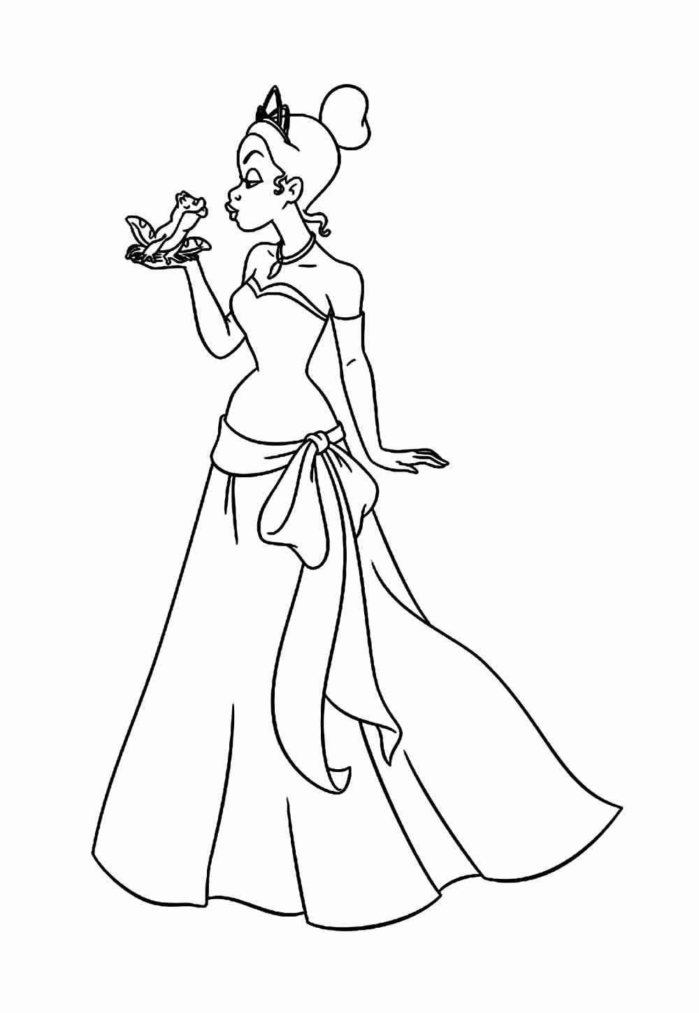 Desenho de A Princesa E O Sapo Desenho Colorir Imprimir 11