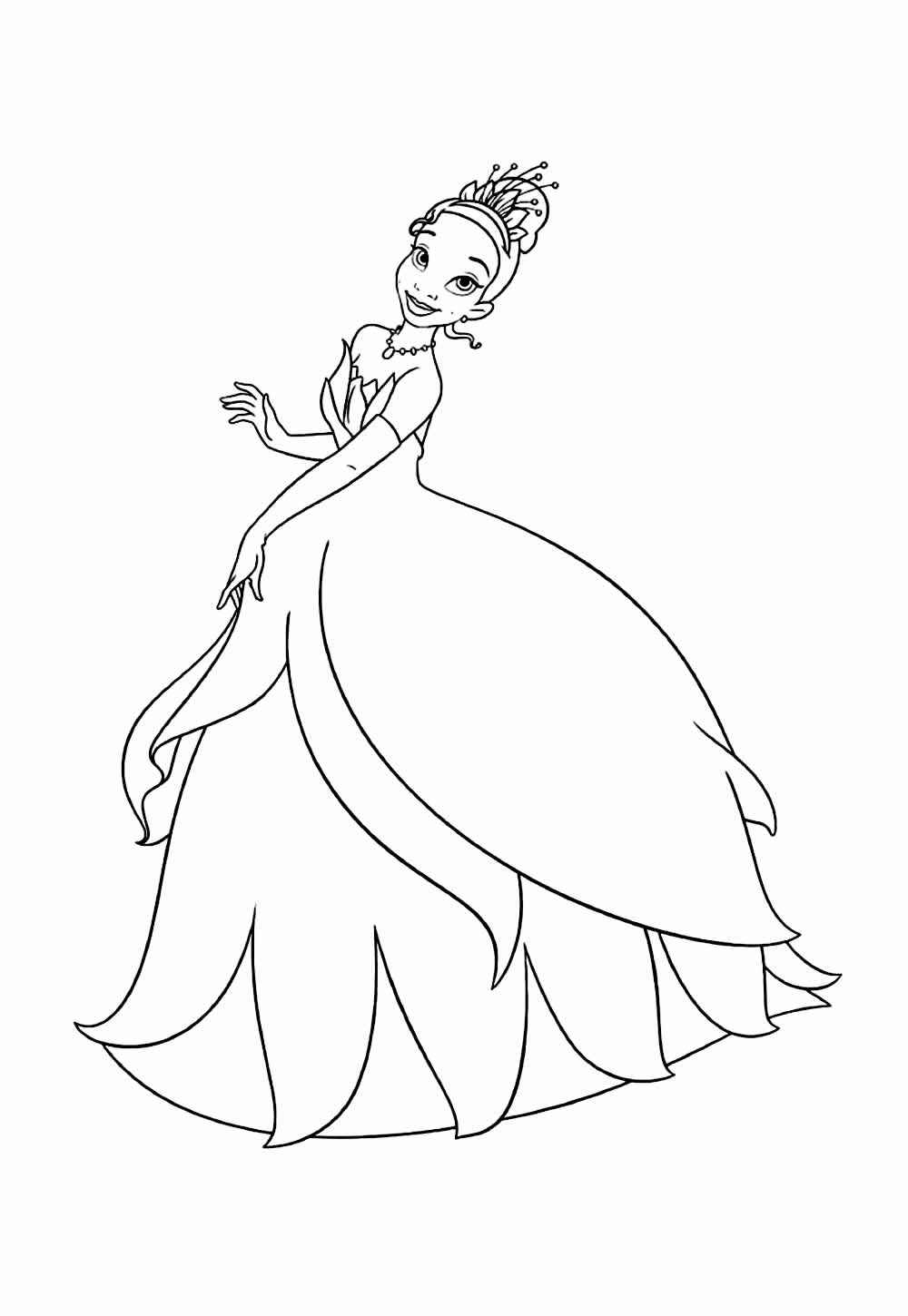 Desenho de A Princesa E O Sapo Desenho Colorir Imprimir 13