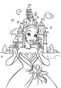 Desenho de A Princesa E O Sapo Desenho Colorir Imprimir 15