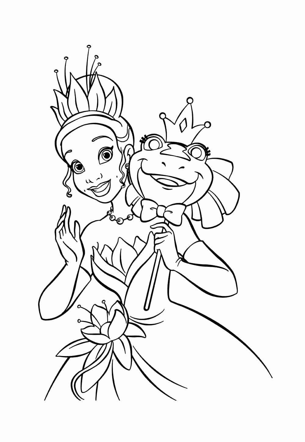 Desenho de A Princesa E O Sapo Desenho Colorir Imprimir 17