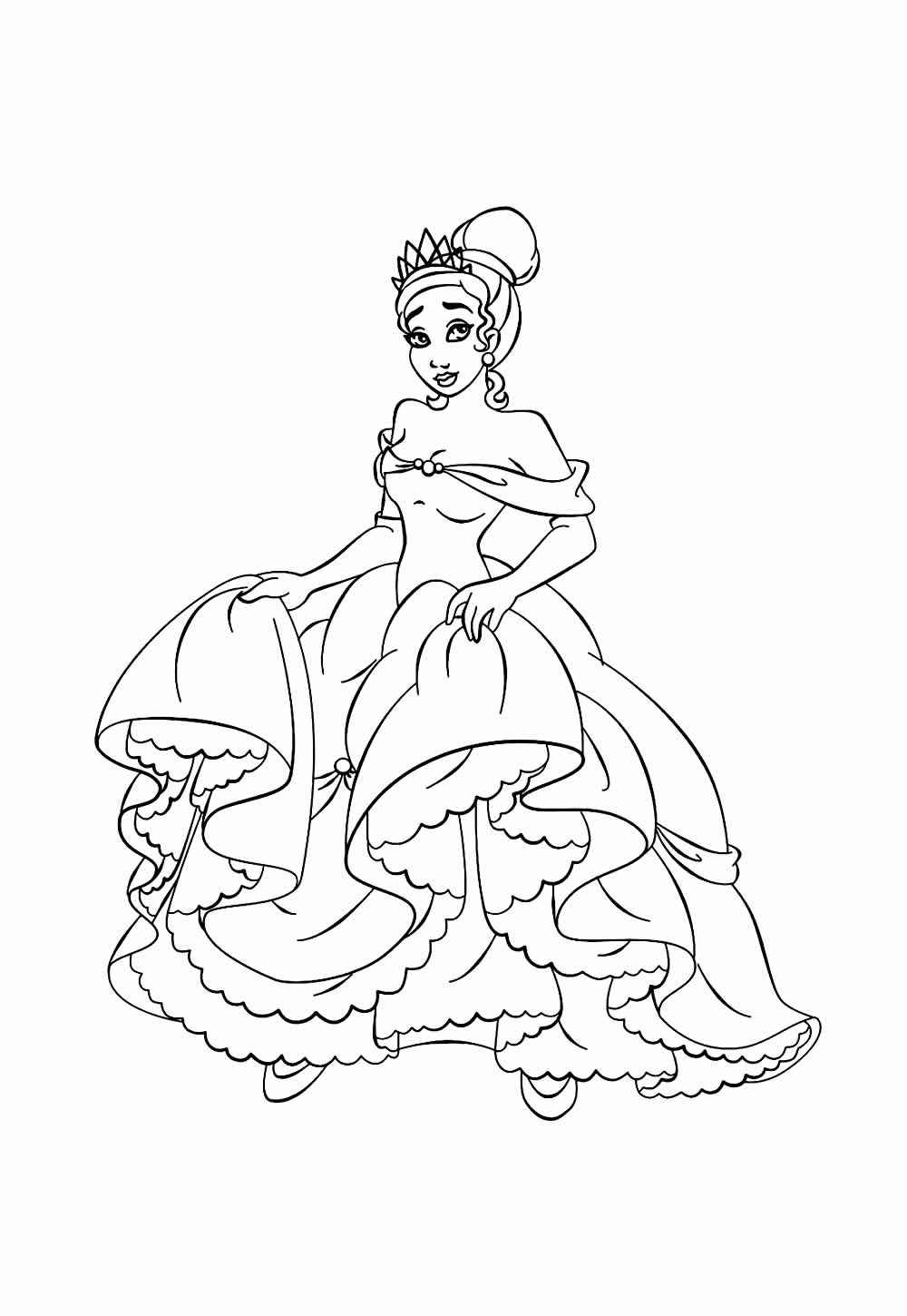 Desenho de A Princesa E O Sapo Desenho Colorir Imprimir 19