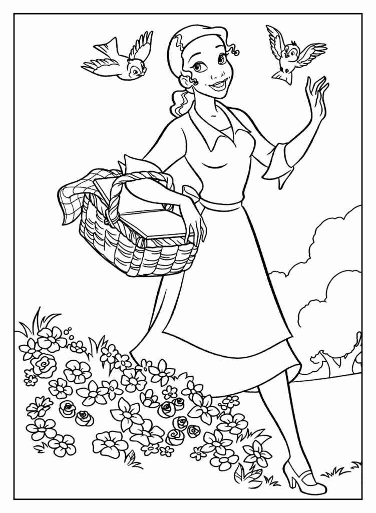 Desenho de A Princesa E O Sapo Desenho Colorir Imprimir 27