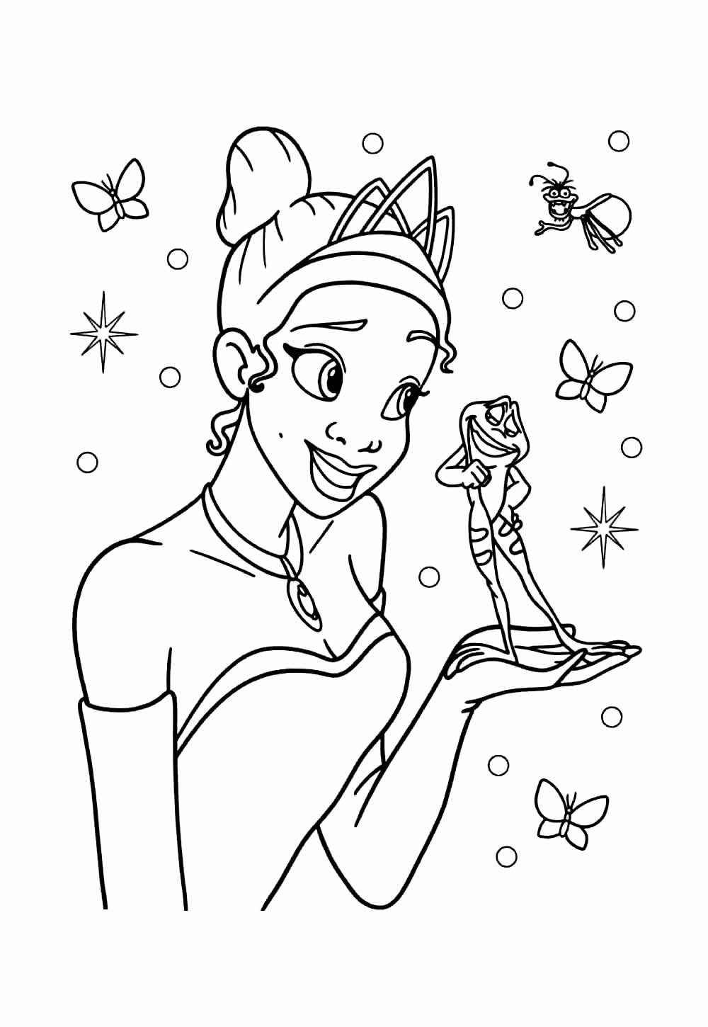 Desenho de A Princesa E O Sapo Desenho Colorir Imprimir 35