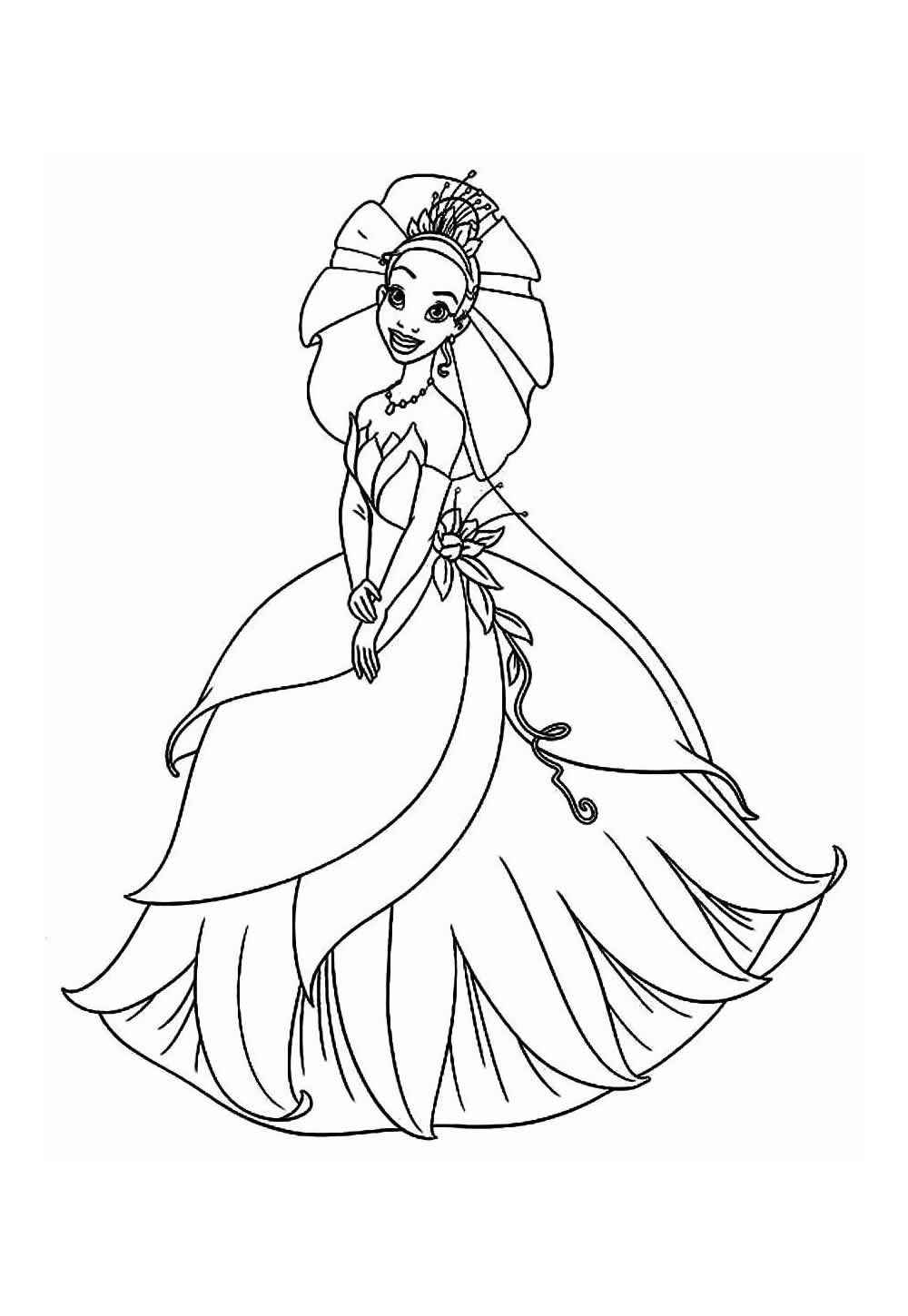 Desenho de A Princesa E O Sapo Desenho Colorir Imprimir 36