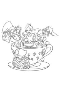 Desenho de Alice No País Das Maravilhas Desenho Colorir Imprimir 02