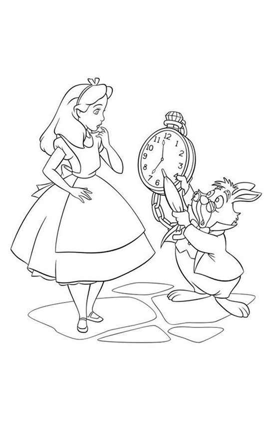 Desenho de Alice No País Das Maravilhas Desenho Colorir Imprimir 04