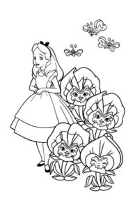 Desenho de Alice No País Das Maravilhas Desenho Colorir Imprimir 06