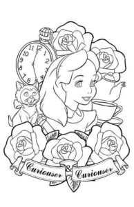 Desenho de Alice No País Das Maravilhas Desenho Colorir Imprimir 16