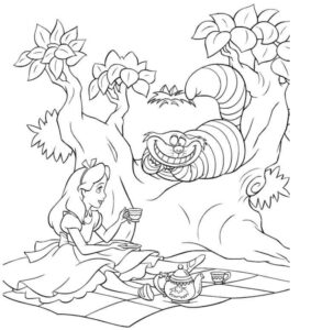 Desenho de Alice No País Das Maravilhas Desenho Colorir Imprimir 21