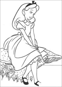 Desenho de Alice No País Das Maravilhas Desenho Colorir Imprimir 35