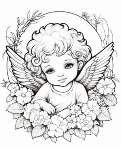 Desenho de Anjos Desenho Colorir Imprimir 05